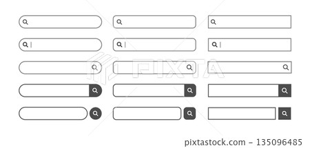 Search bar illustration set Search bar illustration set Search bar illustration set Search bar illustration set 135096485
