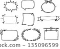Monochrome hand drawn frame set 135096599