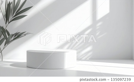 Modern 3d render of an empty white bathroom interior featuring a blank wall and minimalist architecture design in a bright indoor home space with nobody inside Modern 3d render of an empty white bathroom interior featuring a blank wall and minimalist architecture design in a bright indoor home space with nobody inside 135097239