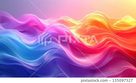 Abstract colorful wave design illustration pattern background vector art featuring a pink, blue, and purple curve with light and motion energy Abstract colorful wave design illustration pattern background vector art featuring a pink, blue, and purple curve with light and motion energy 135097327