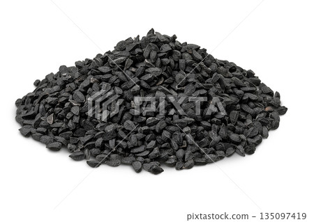 Nigella sativa or Black cumin isolated on white background 135097419