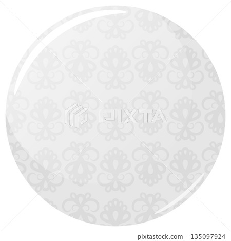 Lace-patterned badge frame, white 135097924