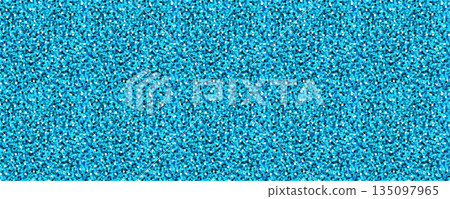 Seamless turquoise glitter confetti pattern with sparkling dots and shimmering highlights. Bright blue glitter background ideal for washi tape, party decor, or wrapping. Drag to swatches panel 135097965