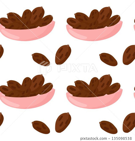 Seamless dates pattern for textiles, Ramadan designs 135098538