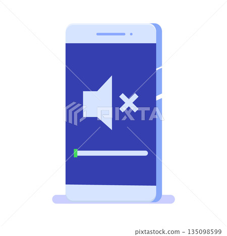 Volume mute  icon. Sound symbol. Vector illustration 135098599
