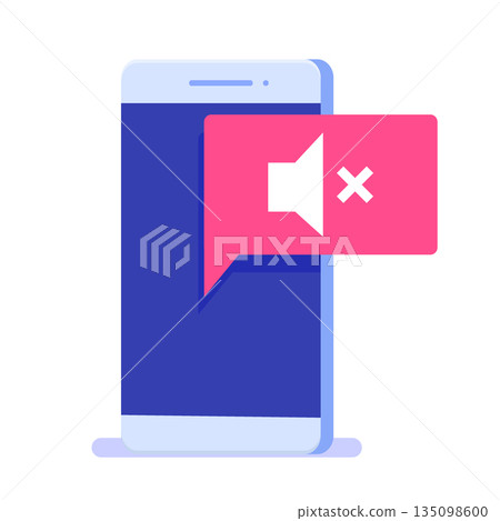 Volume mute  icon. Sound symbol. Vector illustration 135098600