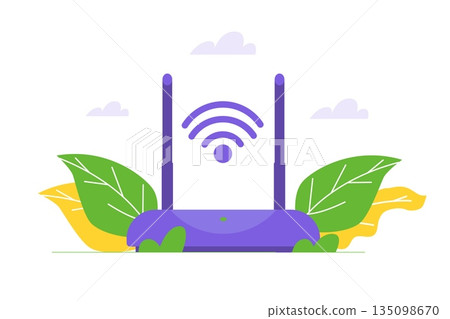 WiFi Connection concept. Remote connected devices. Vector illustration. 135098670