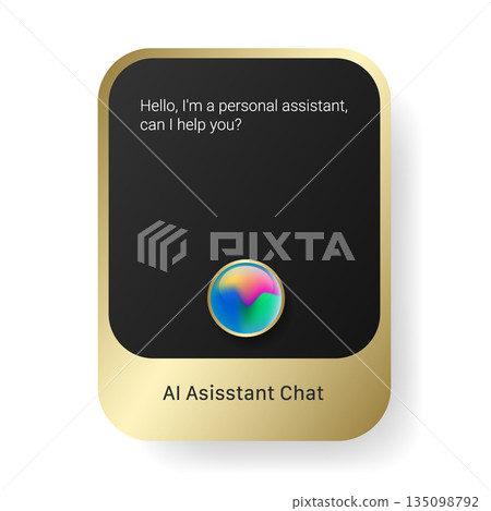 AI Assistant Chat Interface Virtual Personal Assistant UI AI Assistant Chat Interface Virtual Personal Assistant UI 135098792