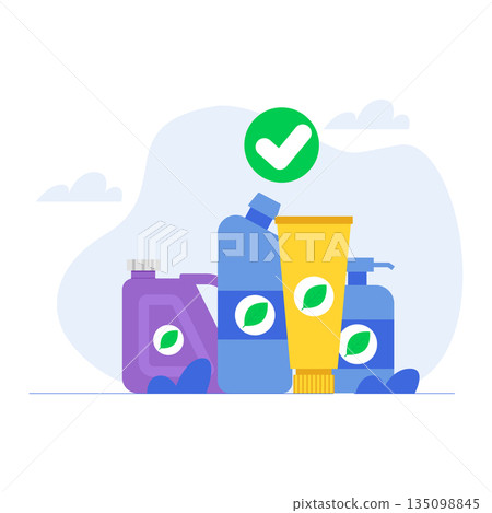 Product safety control. Vector illustration. 135098845