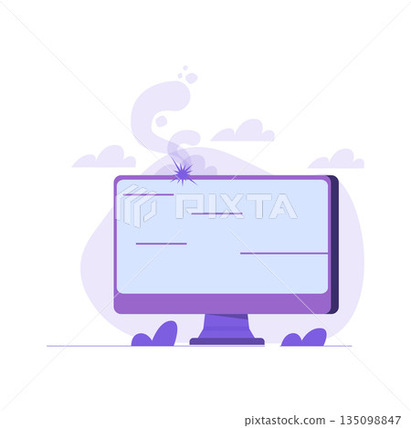 Product defective product testing . Vector illustration. Product defective product testing . Vector illustration. 135098847