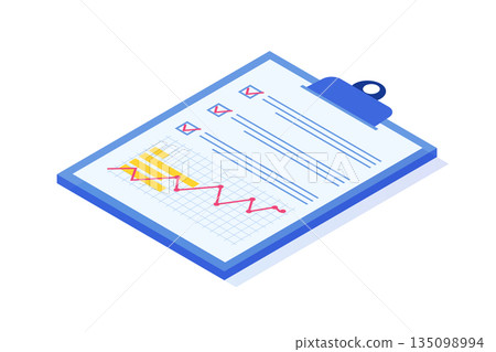 Risk management or assessment concept. Vector isometric illustration. 135098994