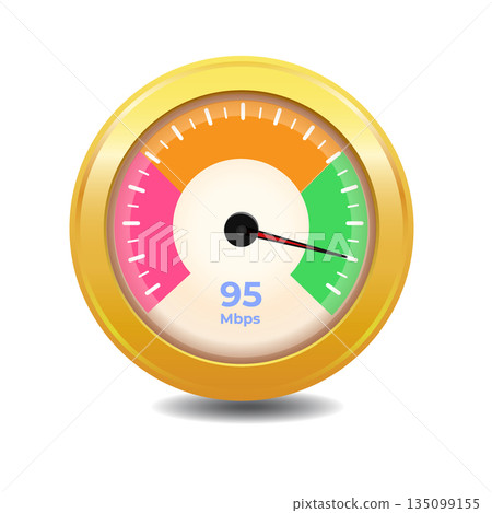 Internet download Speed test  concept. Vector illustration 135099155