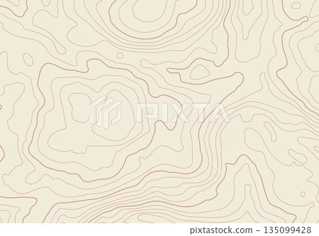 Topographic map background with altitude lines. Abstract terrain topography with elevation levels of the relief Topographic map background with altitude lines. Abstract terrain topography with elevation levels of the relief 135099428