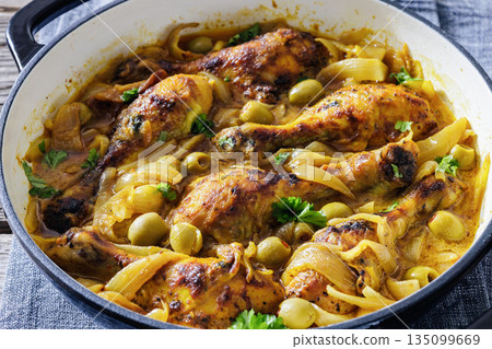 Traditional Senegalese Chicken Yassa with Onions Traditional Senegalese Chicken Yassa with Onions 135099669