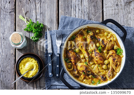 Traditional Senegalese Chicken Yassa with Onions Traditional Senegalese Chicken Yassa with Onions 135099670