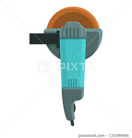 Grinding machine icon, cartoon style Grinding machine icon, cartoon style 135099906