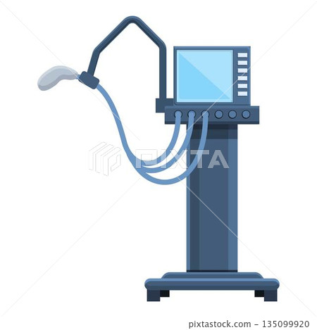 Cardio ventilator medical machine icon, cartoon style Cardio ventilator medical machine icon, cartoon style 135099920