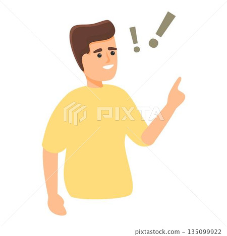 Problem solving student icon, cartoon style 135099922