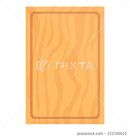 Rectangular board icon cartoon vector. Handmade plate 135100015