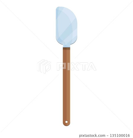Metal spatula icon cartoon vector. Grill spoon Metal spatula icon cartoon vector. Grill spoon 135100016