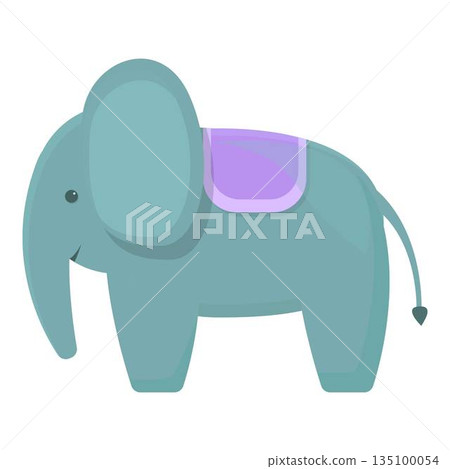 Elephant toy icon cartoon vector. Shop toy 135100054