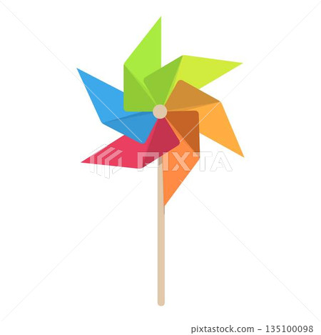 Spinner vane icon cartoon vector. Wind toy Spinner vane icon cartoon vector. Wind toy 135100098