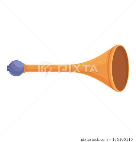 Big vuvuzela icon cartoon vector. Soccer horn 135100110