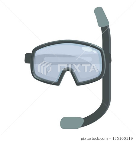 Swim mask icon cartoon vector. Swimming dive Swim mask icon cartoon vector. Swimming dive 135100119