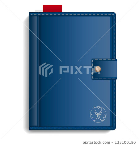 Closed sketchbook icon, realistic style Closed sketchbook icon, realistic style 135100180