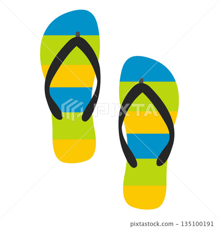 Beach slippers icon Beach slippers icon 135100191