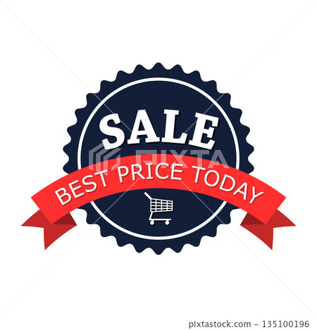 Sale round flat logo Sale round flat logo 135100196