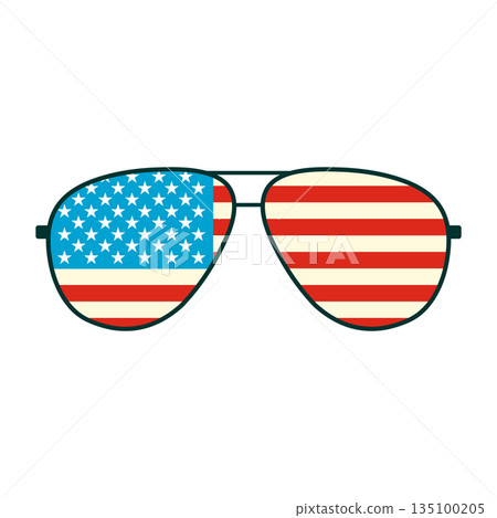 American flag glasses icon American flag glasses icon 135100205
