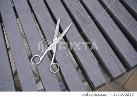 Old metal scissors Old metal scissors 135100236