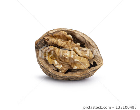 Walnut on white background 135100495