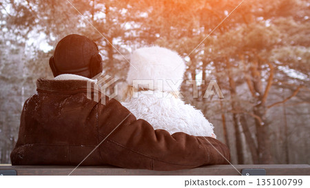 Senior Lovers Relax, Two Elderly Individuals Spend Serene Evening Together Outdoors Peacefully, Older Lovers Relax Quietly In Tranquil Environment Of Peaceful Park During Evening Hours Senior Lovers Relax, Two Elderly Individuals Spend Serene Evening Together Outdoors Peacefully, Older Lovers Relax Quietly In Tranquil Environment Of Peaceful Park During Evening Hours 135100799