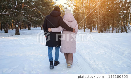 Romantic Duo Explores Snowy Terrain, Two Companions Peacefully Traverse Peaceful Winter Wonderland Together, Loving Pair Peacefully Embarks On Tranquil Walk Across Snowy Winter Landscape Romantic Duo Explores Snowy Terrain, Two Companions Peacefully Traverse Peaceful Winter Wonderland Together, Loving Pair Peacefully Embarks On Tranquil Walk Across Snowy Winter Landscape 135100803