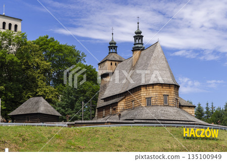 UNESCO World Heritage wooden church in Haczow, Poland 135100949