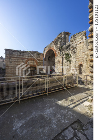 Roman ruins of Baths of Constantine in Arles 135101123