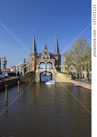 Waterpoort gate in Sneek, Friesland, Netherlands 135101131
