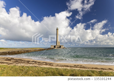 Gatteville le Phare lighthouse standing on Normandy coastline Gatteville le Phare lighthouse standing on Normandy coastline 135101244