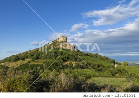 Rock of Solutre, historic landmark in Bourgogne Franche Comte 135101551