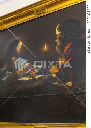 Gerard van Honthorst painting showing two figures discussing Gerard van Honthorst painting showing two figures discussing 135101555
