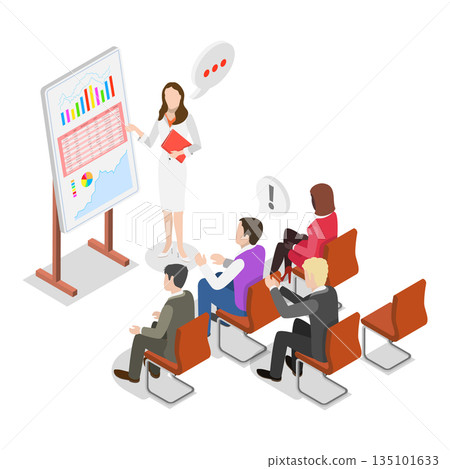 3D Isometric Flat Vector Illustration of Healthcare Services, Medical Statistics Concept Set. Item 1 135101633