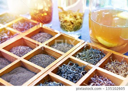 Different varieties of tea Different varieties of tea 135102605