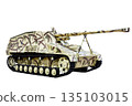 German tank destroyer isolated white 135103015