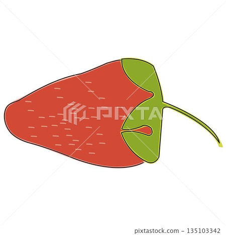 strawberry outlined isolated on white background strawberry outlined isolated on white background 135103342