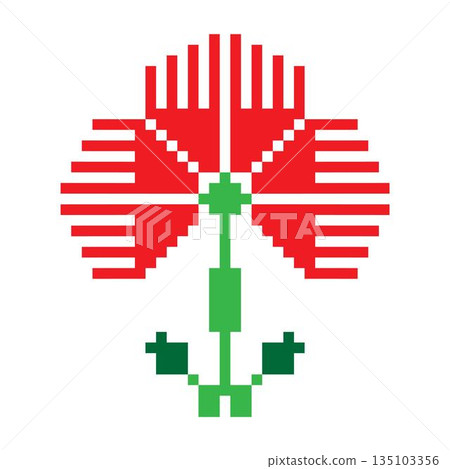 isolated flower embroidery motif isolated flower embroidery motif 135103356