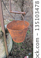 Rusty Bucket Closeup, Detailed Image Of Rusted Bucket Showing Deterioration And Surface Imperfections 135103478