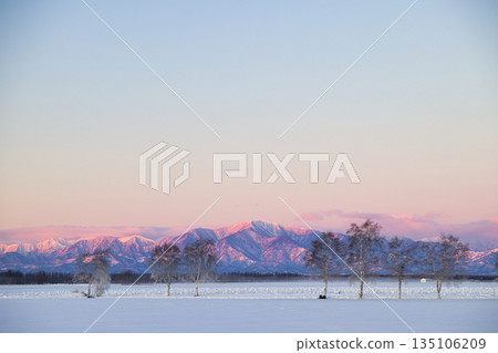 Mountain dyed in the sunrise 135106209