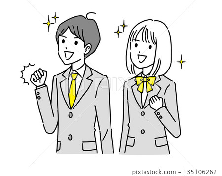 意志堅定的男女學生 02 意志堅定的男女學生 02 135106262